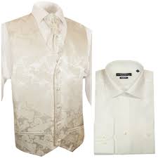Ergänzt wird das klassische hochzeitshemd idealerweise durch eine. Hochzeitsmode Fur Den Brautigam Hochzeitsweste Set 5tlg Creme Hemd Tailliert Champagner V19hl31 Paul Malone Shop