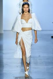 4k00:12woman in red bra getting fat during christmas holidays, showing clock and thumb down. Prabal Gurung Ready To Wear Spring 2020 Look 1 Prabal Gurung Fashion Ready To Wear