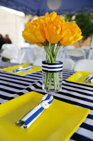 Centerpieces Nautical Baby Girl Shower Yellow Navy Blue And White Baby Shower Yellow Nautical Baby Shower Baby Shower