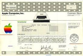 It is time to renew your apple developer's certificate. Apple Computer Inc First Certificate Type With Apple Ii With John Scully As President California 1987 Sold