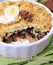 Crumble Banane Chocolat1 Banane Chocolat Recette Crumble Recette Banane Chocolat