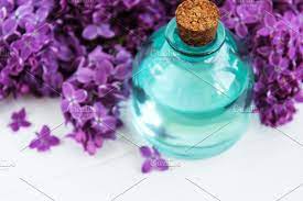 Spa Concept Lilac Flowers Essential Oils Lilac