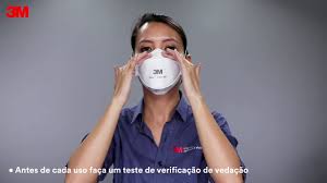 Máscara pff2 descartável dobrável sem manutenção com ou sem válvula de exalação. 3m Aura Colocacao Correta Do Respirador Youtube