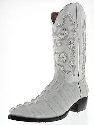 Black And White Cowboy Boots Mens Men S Crocodile Alligator Off White Tail Western Cowboy Boots Rodeo J Toe Twest Boots Western Cowboy Boots Cowboy Boots
