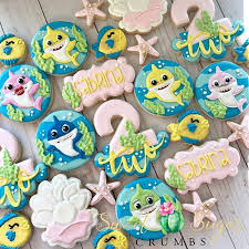 Baby Shark 2nd Birthday Cake For Boy Baby Shark Two Two Two Two Two Sweetsugarcrumbs Houstonsweets Humblecookies Shark Themed Birthday Party Toddler Birthday Party Shark Theme Birthday