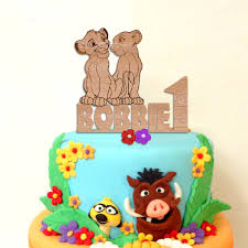 Lion king edible round birthday cake topper decoration personalised. Lion King Inspired Simba Nala Add A Name Red Pepper Designz