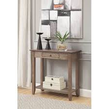 Convenience Concepts American Heritage Hall Table Driftwood Walmart Com Hall Table Sofa Table Decor Small Accent Tables
