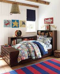 Not just a furniture maker, but an aspirational lifestyle brand, pottery barn was founded in the 1950s along the docks of west chelsea. Madras Shark Bedroom Pottery Barn Kids Boy Room Plaid Bedding Room Inspiration