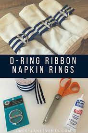 Diy D Ring Ribbon Napkin Rings Sweet Lane Events Napkin Rings Diy Napkin Rings Diy Napkins