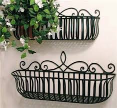 Amazon Com Set Of 2 Iron Milano Scroll Window Box Planters Black Plant Window Boxes Patio Law Wrought Iron Window Boxes Iron Planters Wrought Iron Decor
