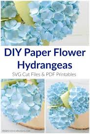 These are perfect for those just learning how to make paper flowers with cricut and are the basis for some more you can learn how to organize your supplies in a portable cart with this awesome diy cricut cart that my friend made! Diy Paper Hydrangea Flowers Templates And Tutorial