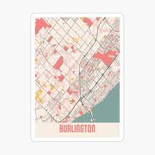 City Of Burlington Map Chalk City Map Of Burlington Ontario Canada" Photographic Print By  Kuotee-Designs | Redbubble