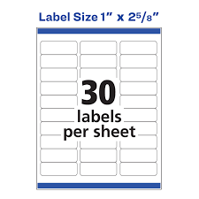 Whether you're printing on an inkjet or laser printer, choose the template file download that corresponds to the label you are printing. Avery Address Labels Easy Peel 1 X 2 5 8 White 750 Labels 8160 Walmart Com Walmart Com