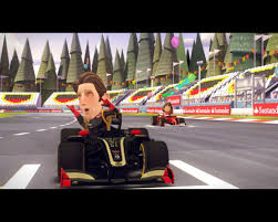 In f1 race stars, the british grand prix is known for conveyor belts that throw you off course and harrier jets that you must dodge to prevent yourself from being burnt by their exhaust fumes. F1 Race Stars Download