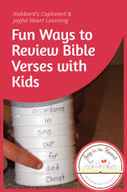 Fun Ways To Review Bible Verses With Kids
