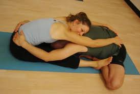 Partner Yoga Pose Butterfly Supported Forward Bend Tantric Yoga Yoga Poses Partner Yoga