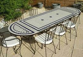 Il constitue toutefois un bon investissement sur le long terme. Table Jardin Mosaique Ovale 300cm Table Rectangle Plus Consoles Ceramique Blanche 2 Lignes Et Ses 3 Etoiles En Ceramique Bleue Table Jardin Mosaique