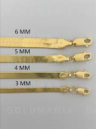 There are many online tools that convert millimeters to inches (mm to in), but most teachers require you to show your work. 14k Solid Yellow Gold Herringbone Chain Necklace 16 Etsy