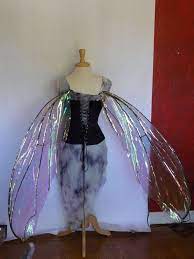 Giant Fly Wings Custom Order Wrapped Aluminum Wire Frame Covered With Iridescent Cellophane Film And Laminate Vi Diy Fairy Wings Fairy Cosplay Fairy Costume