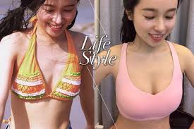 小胸妹子終於也可以抬頭挺胸了 今天要傳授大家 在小紅書上爆紅的佛系豐胸法 通通都是簡單易達成的招式 看完這篇一起upup告別舊內衣吧 第一招 给胸部打底的 肌肉訓練 胸部周圍的肌肉也是要訓練的 beauty beauty hacks swimwear