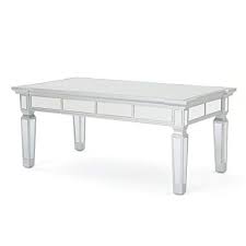 I built a coffee table with a hidden remote drawer using some 2x6's for the table top, and a 6x6 post for the legs. Christopher Knight Home Solanna Mirror Finished Faux Wood Coffee Table Clear Mirror White Buy Online In Angola At Angola Desertcart Com Productid 53722240