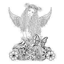 Angel coloring pages for adults. Angels Forest Coloring Page Kidspressmagazine Com