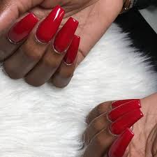 Red and gold nail art designs. Pinterest Red Acrylic Nails Red Nails Acrylic Nails Coffin
