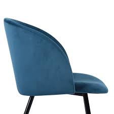 Shop for modern velvet chairs at cb2. Furniturer Contemporary Side Chair Velvet Dining Chair Navy Blue Set Of 2 0000600012704 Rona