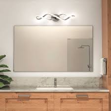 The chrome finish just shines and makes it look apart. Artika Swirl Integrated Led Vanity Light