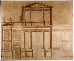 Battistero di san giovanni, piazza san giovanni, флоренция, италия. Michelangelo Project Drawing For The Facade Of San Lorenzo Phoenix Art Museum Architecture Drawing Michelangelo