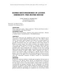PDF) GENRE RECONSIDERED IN LOUISE ERDRICH'S THE ROUND HOUSE