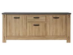 Conforama, especialista em sofás e colchões. Buffet 3 Portes 1 Tiroir Broceliande Coloris Chene Clair Gris Beton Vente De Buffet Bahut Vaisselier Conforama