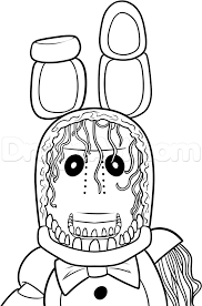 Withered bonnie by szpnia on deviantart. How To Draw Withered Bonnie Step 11 Fnaf Coloring Pages Monster Coloring Pages Coloring Books