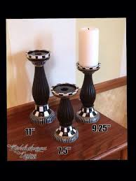 Shop unique candle and candlestick holders that make the perfect gift. Candlestick Set Hand Painted Black And White Check Set Of 3 Whimsical Alice In Wonderland In 2021 White Candle Holders Whimsical Painted Furniture Mackenzie Childs Diy