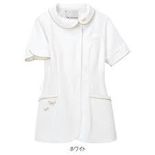 ☆＜ハナエモリ＞アシンメトリーパイピングカラージャケット: 白衣・ナース服・ナースウェア - 看護師（ナース）の通販ならアンファミエ