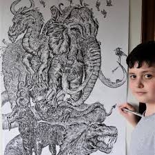 Dušan krtolica draws anatomically correct animals from memory. 17 Year Old Creates Anatomically Correct Animal Drawings Completely From Memory