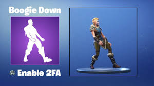 The new fortnite dance emote is only obtainable by activating 2fa, which means it's available for free. Boogie Down Emote Fortnite Wiki