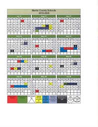 19 20 Martin County School Calender In 2020 Martin County School Calender High School Calendar