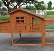 Deluxe Large Wood Chicken Coop Backyard Hen House 3-5 Chickens w Nesting  Box Run