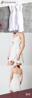 Summery White Ruffle Tie Dress By Cotton Candy La Cotton Candy La Tie Dress Fashion