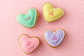 And the offer's good every day for the rest of the year. Krispy Kreme Launches Doughnut Candy Hearts Alternative Fortune