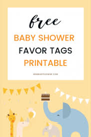Baby shower favor tags template. Printable Baby Shower Favor Tags