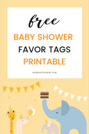 Free printable popcorn bar sign with matching favor tags. Printable Baby Shower Favor Tags