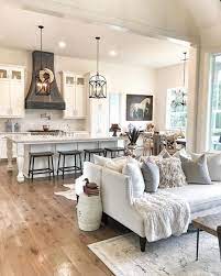 Open plan kitchen living rooms continue to be a popular trend in 2020 and it is easy to see why. 25 Inspiring Open Kitchen Ideas You Should Explore Dream House Ideas Kitchens Farm House Living Room Home Living Room
