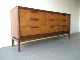 Mid Century Modern United 9 Drawer Walnut Credenza Dresser Walnut Credenza Credenza Mid Century Modern