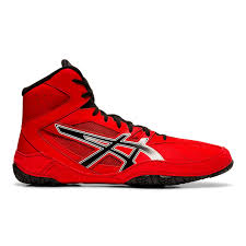 details about asics matcontrol shoe mens wrestling red 1081a022 600