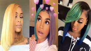 The warm, light golden blonde balayage is positioned next to the face to complement warm skin undertones. 30 Bob Hairstyles For Black Women 2017 2018 Trendy Bob Hairstyle Hair Color Vipbeauty Hair Youtube