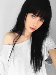 Electric Raspberry Black Hair Dye Hair Pale Skin Black Hair Green Eyes Girl