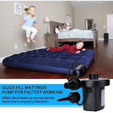 The rechargeable electric air pump has rechargeable battery, fully charging time is about 5 hours. Best Air Mattress Pump Reviews The Sleep Judge