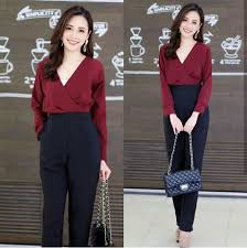 Kamu tidak perlu menambahkan manset agar. Baju Jumpsuit Kerah V Cantik Model Terbaru Masa Kini Ryn Fashion